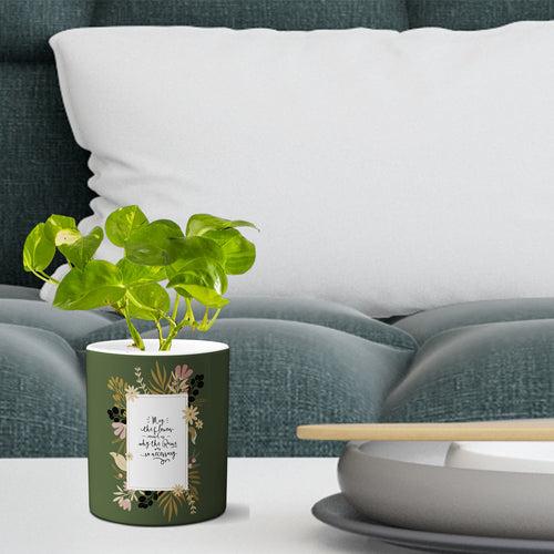Multi-use hydroponic planter / flower vase | 11 oz | digitally printed | Desktop planter/vase | Home Garden Office Decoration | Best Gift| may flower planter/vase