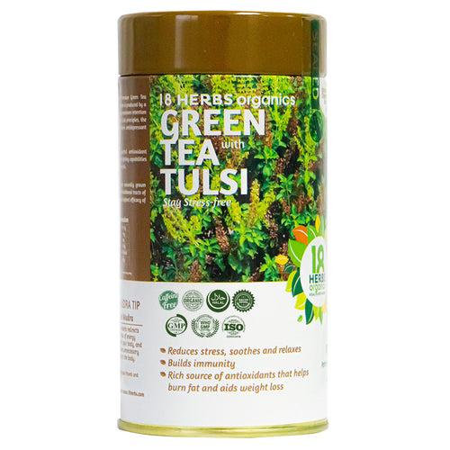 18 Herbs Organics Green Tea with Tulsi (TIN)