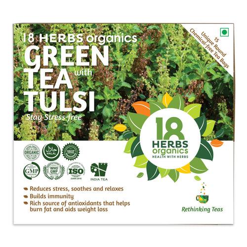 18 Herbs Organics Green Tea with Tulsi (BOX)
