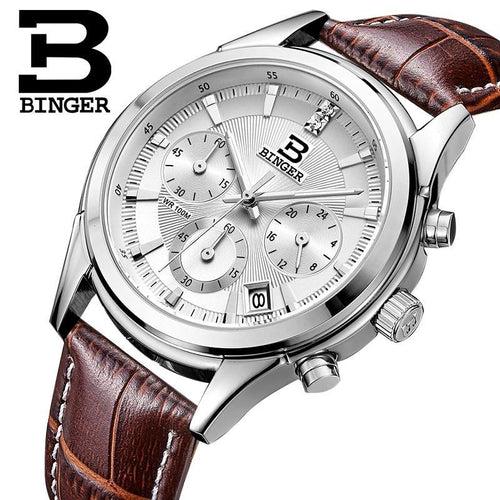Binger Swiss Alpha Quartz Watch Men B 6019