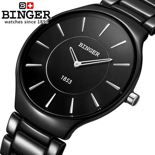 Binger Swiss Ceramic Quartz Men's Watch B 8006