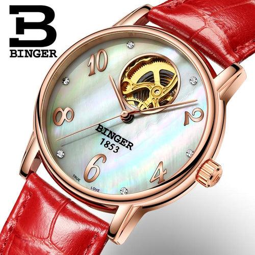 Binger Swiss Tourbillon Mechanical Women Watch B 553