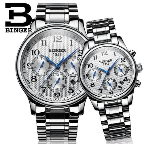 Binger Swiss Sapphire Mechanical Couple Watch BS603CS