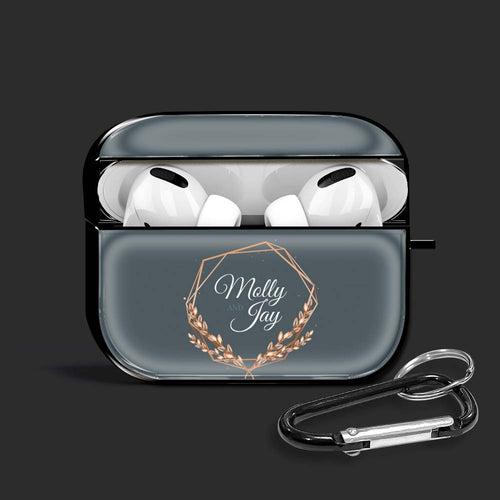 Couple Name Aesthetic Airpods Glass Case