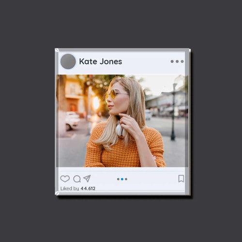 Personalized Social Media Frame Magnets