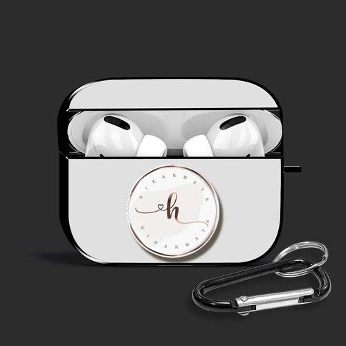 Stamp Aesthetics Name Airpods Glass Case