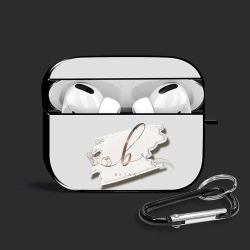 Sticker Initial Name Airpods Glass Case