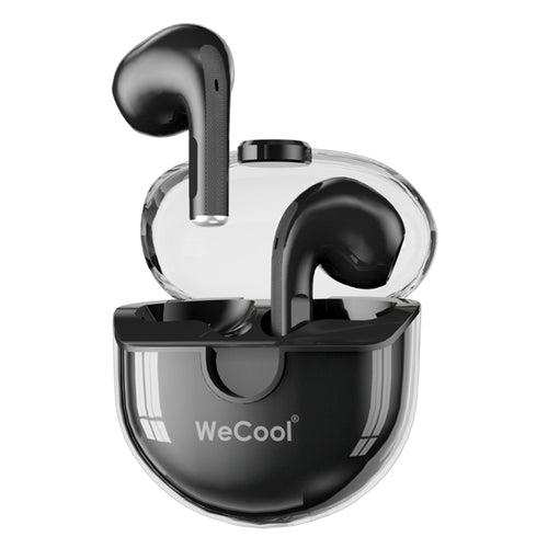 Wecool Moonwalk M3 ENC Earbuds with Bluetooth V 5.3, High Bass For Music Lovers, Touch Control Earpods With HD Stereo Sound, 32 Hours Battery, Digital Display, IPX 5 (Black)