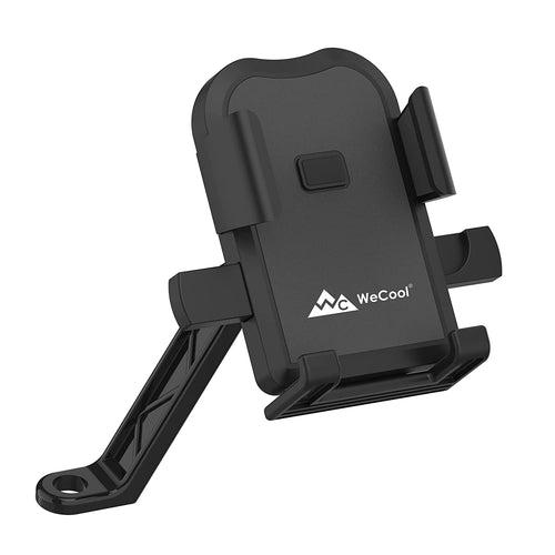 WeCool B2 One Click Button Controlled Mobile Holder for Bikes/Motorcycle/Mobile Holder for Scooty, Ideal for Maps and GPS Navigation with Auto Locking, Anti Shaking, Anti Fall and Firm Grip