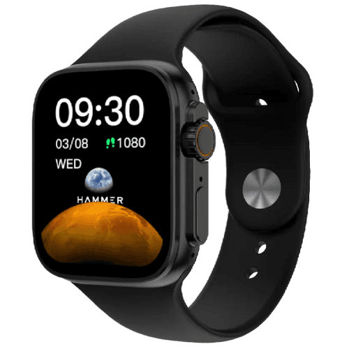Hammer Pulse X  Bluetooth Calling Smartwatch With Largest 1.83" Display (Black)