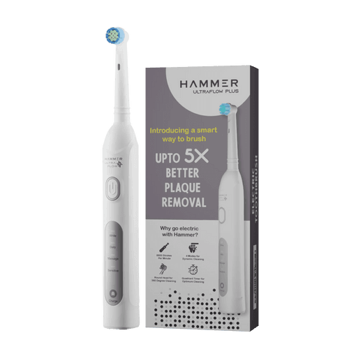 Hammer Ultra Flow Plus Oscillating Electric Toothbrush with 2 Brush Heads