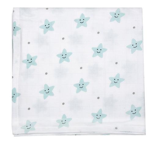 Swaddle - Mint Smiley star