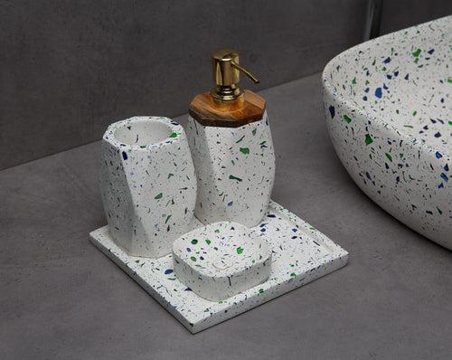 Concrete Glaze Bath Accessories Set
