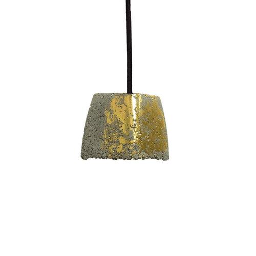 Concrete Mushroom Pendant Lamp  Grey/Goldleafing -  Feather Lite Lamps Collection