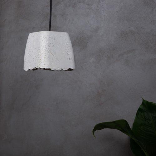 Concrete Mushroom Pendant Lamp White l Feather Lite Collection