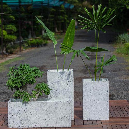 Concrete Sudoku  Planter l Concrete Marbre Planters Collection l Set of Three Concrete Pots