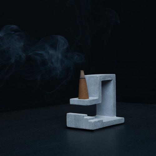 Concrete Incense Holder - Dheeti-Grey