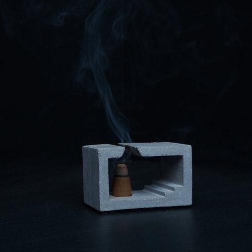 Concrete Incense Holder - Ishti-Grey