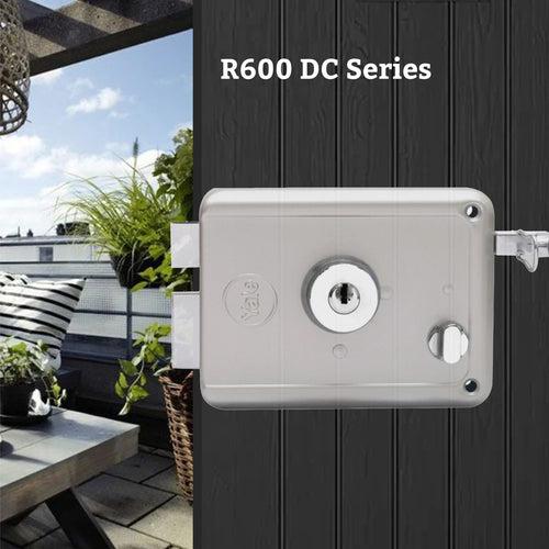 R600 DC DK, Main door rim lock, dimple Key, Silver