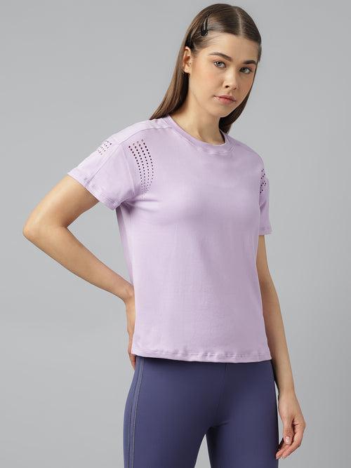 Fitkin women short sleeves t-shirt with laser cut detail