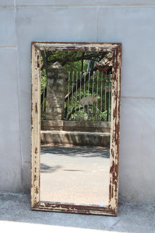 Vintage White Distressed Mirror