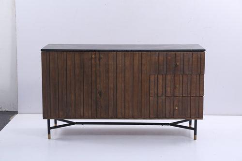 Fluted Design Sideboard with Granite Top