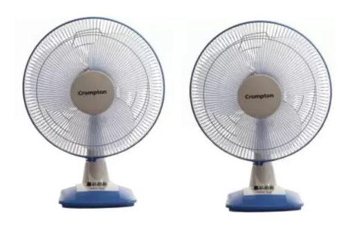 Crompton High Flo Neo Ink Blue 400mm PACK OF 2 400 mm 3 Blade Table Fan  (Ink Blue, Pack of 2)