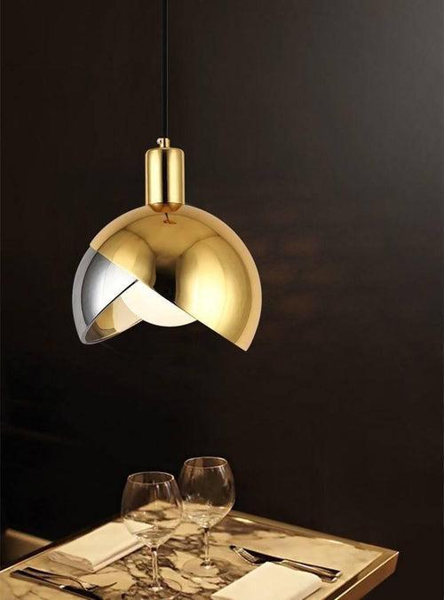1 Light LED Ball Gold Pendant Lamp Ceiling Light - Warm White