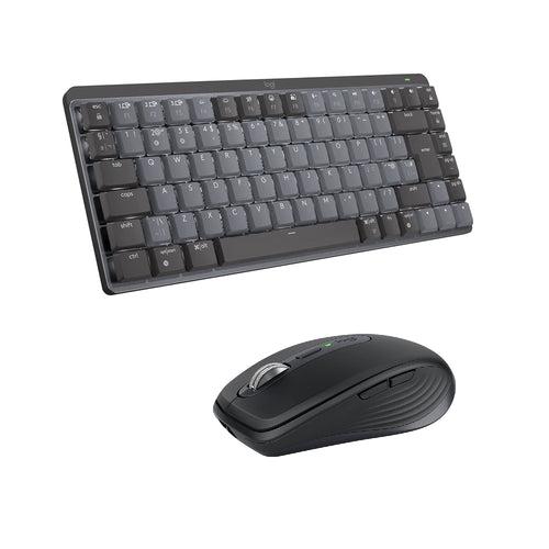 Logitech MX Mechanical Mini Wireless Illuminated Performance Keyboard & MX Anywhere 3s Compact Wireless Performance Mouse Combo
