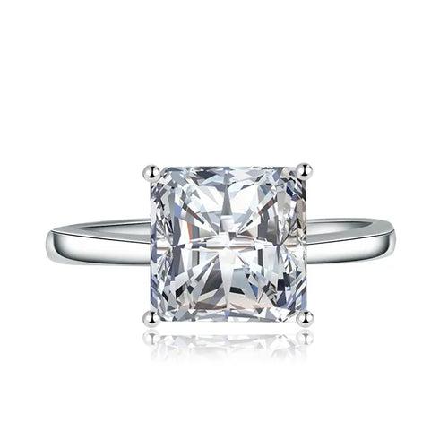 Princess Cut Zircon Diamond Engagement Ring