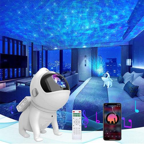 Space Dog Projector Night Lamp 21 Color Modes with Remote Control - 360° Adjustable - Galaxy Projector Night Light Built-in Bluetooth Speaker - Lights for Bedroom, Gaming Room, Office, Kids Room, Home Party Decor Great Gift for Kids & Adult