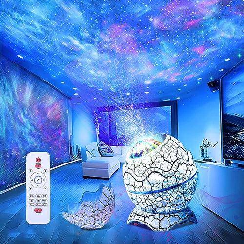 Dinosaur Eggs Galaxy Projector Night Light star Projector, Remote Control & White Noise Speaker Projector With 14 Colors LED Night Lights for Kids’ Bedroom, Game Room and Ceiling Projector, Christmas, Birthday, Valentine's Day Best Gifts, Home Décor