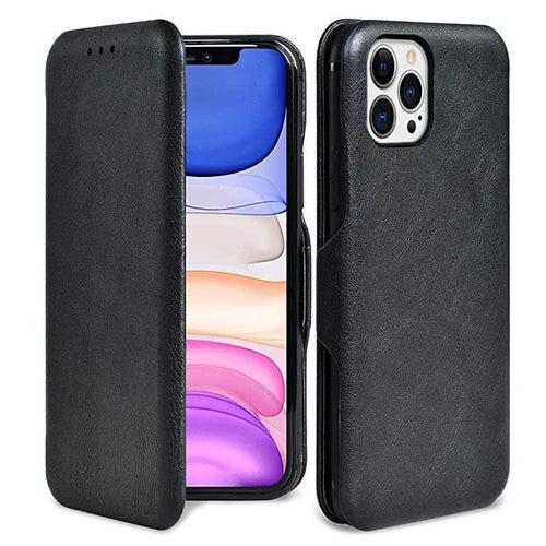 Leather Flip Back Case Cover Compatible with iPhone 14 Pro ( iPhone 14 Pro Flip Cover Case )