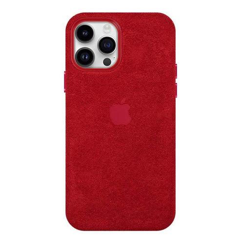 iPhone 13 Pro Max Alcantara Case - Red
