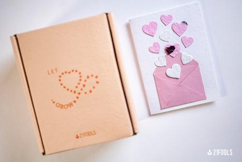 Valentine's Day - Love in an envelope - Greeting Card & Growing Kit