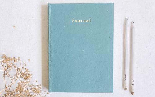 Let's create tangible memories  - Dusty Blue / Journal + Sandook