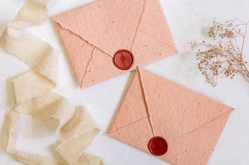 A flower in the mail - Pale Pink / Pack of 5 Plantable Envelopes