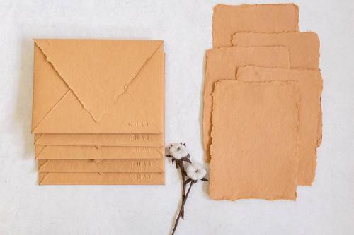 Send a poem  - Muddy Brown / Pack of 5 Blank Card & Envelope
