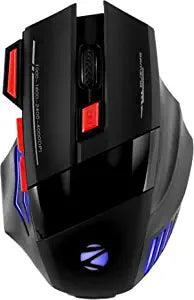 ZEBRONICS Zeb-Reaper 2.4GHz Wireless Gaming Mouse with USB Nano Receiver, 500Hz Polling Rate, 4000 DPI, 7 Buttons with Rapid Fire Key, Plug & Play, Black