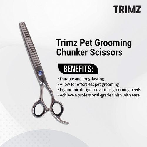 Trimz Dog Grooming Chunker Scissors Kit, 7 Inch