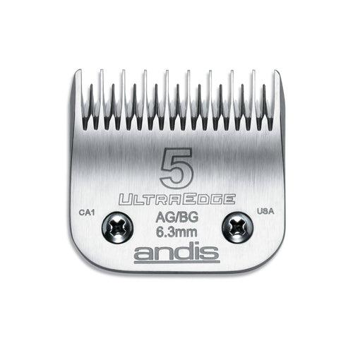 Andis #5 UltraEdge Detachable Pet Clipper Blade, Skip Tooth cuts 6.3mm for sporting dog breeds