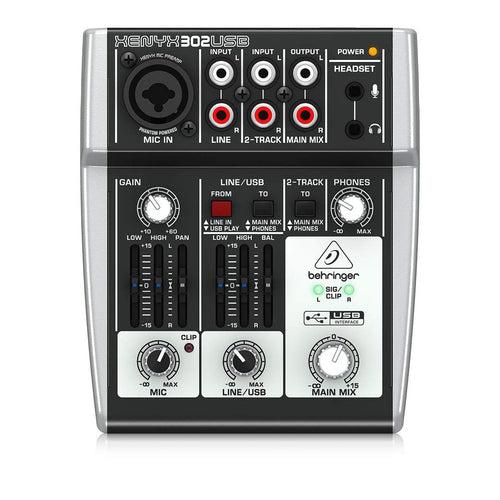 [RePacked] Behringer Xenyx 302USB Premium 5-Input Analog Sound Mixer with USB Interface