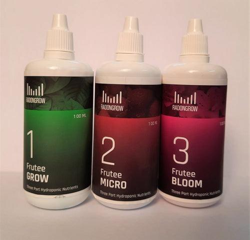 Radongrow Hydroponic Nutrient All Type Of Plants And All Type Of System - Frutee GMB300ML ( Liquide Form 100 Ml X 3 )