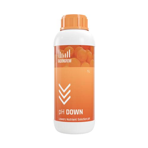 Radongrow pH Down 1000 ml : This product lowers nutrient pH.