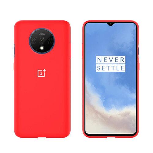 TDG Oneplus 7T Silicone Back Cover Protective Case Red