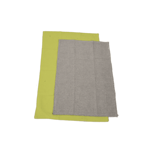 Cotton 2 Piece Dishcloth Set in Green & Grey