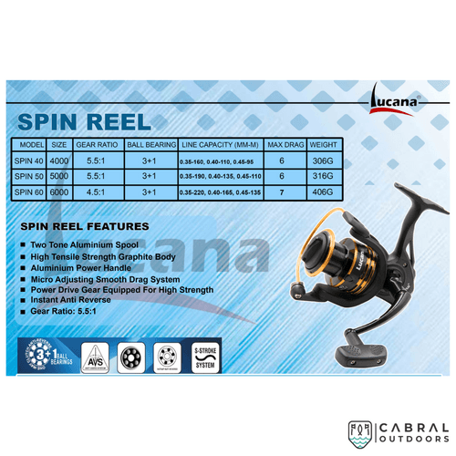 Lucana Spin 40-60 Spinning Reel