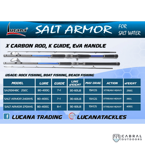 Lucana Salt Armor 8-9ft Spinning Rod