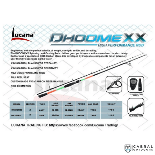 Lucana Dhoomexx 8ft Spinning Rod
